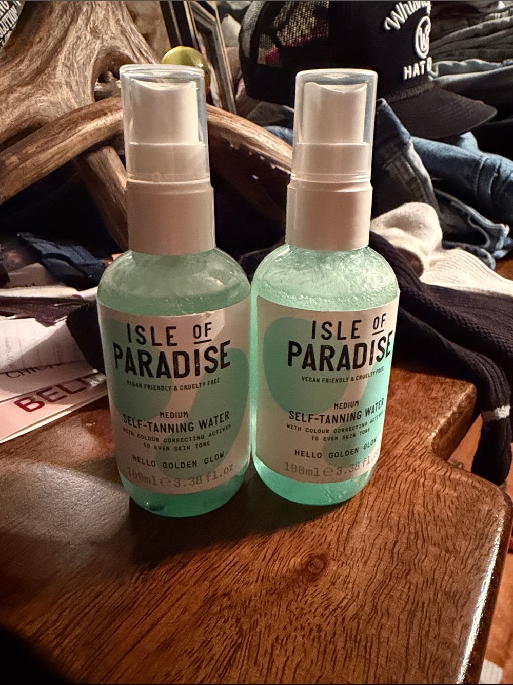 BRAND NEW travel Isle of Paradise Medium Self-Tanning Water - 3.38 fl oz. EACH